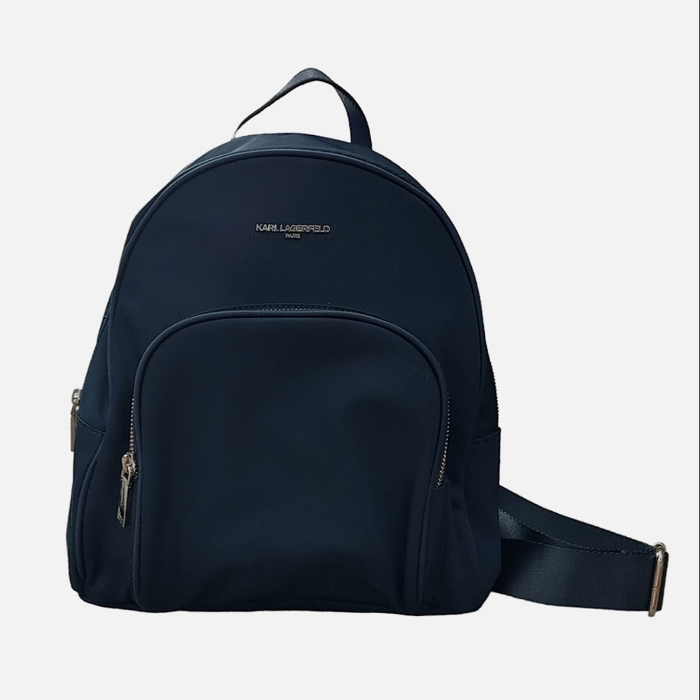 Karl Lagerfeld Navy Nylon Backpack - Picture 16 of 16